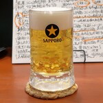 温鮮酒場 ちょんまげ - サッポロ黒ラベル生ビール