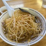 ハルピンラーメン - ハルピンラーメンにんにく卵入り、ネギ追加