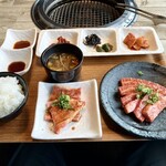 肉の青木商店 - 神戸牛ランチ+和牛カルビ