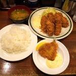 カキフライ定食・キスフライ追加