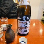 近江町食堂 - 昼のみセットのお酒　菊姫をチョイス
