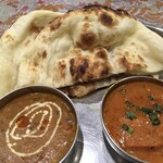 AMAN KITCHEN - ビリヤニ単体で完食してしまったので、残ったカレー＆ナンで第2ラウンドスタート