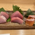 三邑 - 御造り三種盛りハーフサイズ