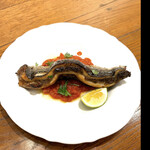 da Uma - 焼き茄子に松の実を詰めて秋刀魚網焼き　　byまみこまみこ