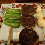 鳥伊勢 伊勢佐木町本店 - ししとう 椎茸 うずらの卵