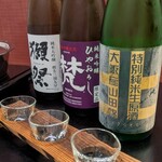 泳ぎとらふぐ活蟹料理 あじ平 - オススメ3種飲比べ