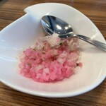 カリーアップ - 薬味も色合いが綺麗