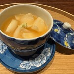 食堂さいと右 - 百合根の茶碗蒸し