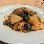 ベジバル チバットリア - 牡蠣ときのこのトマトソースパスタ♡醤油生クリームやペペロンチーノも選べます(^^)