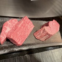天川 鉄板焼き - サーロインとフィレ