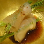 伊吹 - カワハギと肝のポン酢