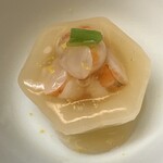 木佐貫 - 綿秋蒸し　石崎えび　蕪餡掛け