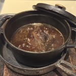 レストラン・アスペルジュ - 北海道産 牛頬肉の赤ワイン煮込み(盛り付け前)