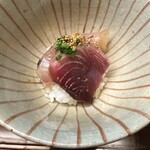 木佐貫 - ①マアジと鰹の漬け小丼
