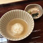 木佐貫 - ④梅だし茶漬け　海苔　本わさび