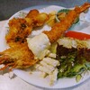 喫茶オリノ - 料理写真:令和7年10月 平日ランチタイム(11:00〜15:00)
特製エビフライランチ 税込1650円
特大エビ1尾・ミックスフライ・一品・ライス・サラダ・みそ汁付