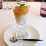 プレヴナンス - 自家農園　柿のコンポートバニラのパンナコッタ