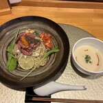 中華蕎麦 鳴神食堂 - 期間限定冷やし蕎麦〜馬鈴薯とトリュフ〜 1,850円