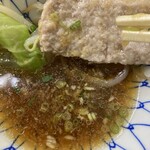若松食堂 - ポン酢には生姜･ねぎ