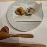 すし あお - かます 梅 天ぷら