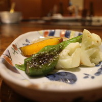 知喜多 - 野菜やき、ししとう、カリフラワー