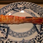 すし 良月 - ボタンエビの炭火焼き