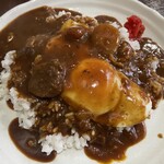 カイノ珈琲工房 - 手作りカレーライス（半熟目玉乗せ）大800円