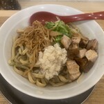 麺や 七彩 - 油そば(煮干味)1,000円　中盛り