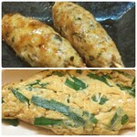 炭火焼 きさぶろうのやきとり - つくねとニラ卵焼き、オススメです。