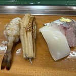 大和田鮨 - 関鯵、さすがの身の締まり