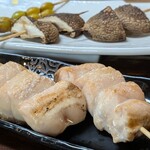 焼き鳥 あちゃこ - ふっくらしたささみ。今日のはとくに大サイズとか