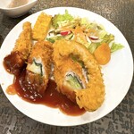 あ - ポークの野菜巻揚げ