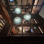 喫茶ニューポピー - 2階の席から1階を覗きました。