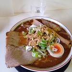 ラーメン麺雅 - ガチ煮干し（大盛り）