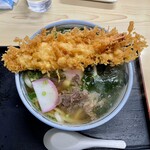 いしはるうどん - スペシャルうどん！海老天丼からはみ出^_^