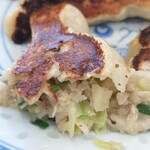 美味しんぼ - 餃子のアンは、こんな感じの野菜餃子で、焼き面が少し硬かった！