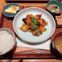 美食米門  - 鶏むね肉黑酢あんかけ御膳1400円