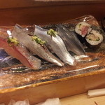 鮨大前 - 寿司：鯵・鰯・秋刀魚・小肌・鯖の海苔巻