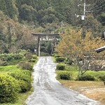 姫のそば ゆかり庵 - 鳥居に至る参道