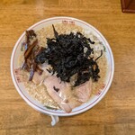 背脂煮干中華そば 我武者羅 - 脂煮干中華そば+3倍岩海苔+大盛。