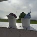 ミルミル本舗 - 私はバタフライピーとユーグレナ。奥さんはシナモンドラゴンフルーツとフーチバをいただきました‼️