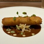 arrosoir - （北海道）毛蟹のクリームコロッケ　ソースシヴェ