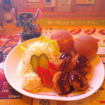 珈琲所コメダ珈琲店 - まんぷくプレート ヒレカツ ＆ モーニングサービス 山食パン（トースト） バター 手作りたまごペースト ＆ アイスコーヒー たっぷりサイズ 氷抜き✖️2 ＆ 純栗ぃむ （セット）