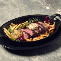 US産チョイスグレード•ハラミ（150g）のステーキフリット エシャロットバター