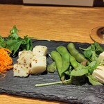 天ぷら 天寅 - 前菜盛り合わせ