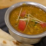 インドカリーダイニング コバラヘッタ - チキンの豆カリー、アップ