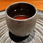 銀座 帯 - 最後に出していただいたほうじ茶、ホッとする