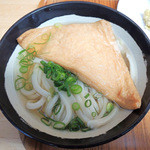 山越うどん - かけ+お揚げ