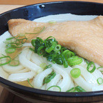 山越うどん - かけ+お揚げ