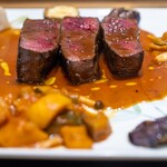 わいん食堂 Chez とし - 2025.10 蝦夷鹿ロース肉ステーキ（7,000円）